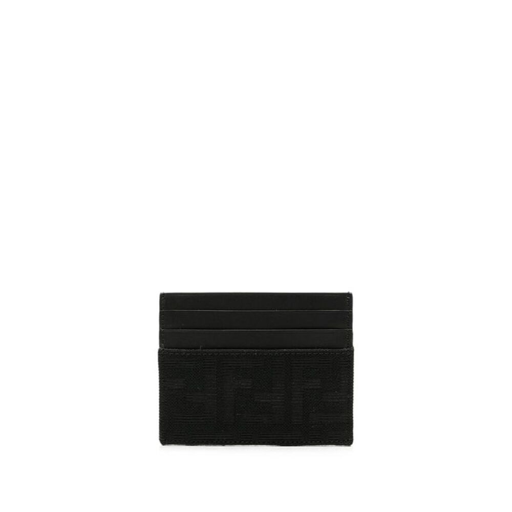 Fendi Men Portacarte Ff Jacquard Zucca E Pelle